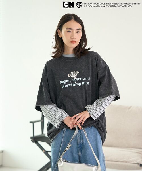 CRAFT STANDARD BOUTIQUE(クラフトスタンダードブティック)の「バブルス/T(Tシャツ/カットソー・レディース・チャコールグレー・FREE)」の4枚目の写真