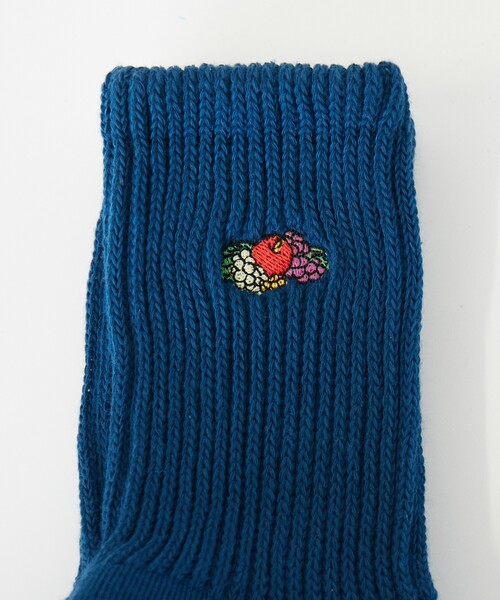 FRUIT OF THE LOOM（フルーツオブザルーム）の「【FRUIT OF THE LOOM/フルーツ・オブ・ザ・ルーム】3Pゆるリッチェル刺繍ソックス/3足パッククウォーター丈ソックス（ソックス/靴下・メンズ・ホワイト系その他/ブルー系その他・フリー）」の6枚目の写真