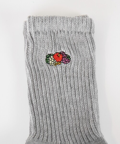 FRUIT OF THE LOOM（フルーツオブザルーム）の「【FRUIT OF THE LOOM/フルーツ・オブ・ザ・ルーム】3Pゆるリッチェル刺繍ソックス/3足パッククウォーター丈ソックス（ソックス/靴下・メンズ・ホワイト系その他/ブルー系その他・フリー）」の7枚目の写真