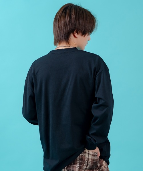 En serio TOKYO(エンソリオトーキョー)の「【SIDEWAYSTANCE】SWSチェックロゴ長袖Tシャツ 70644(Tシャツ/カットソー・メンズ・ホワイト/オートミール/ブラック・MEDIUM/X-LARGE/LARGE/SMALL)」の9枚目の写真