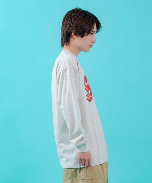 En serio TOKYO(エンソリオトーキョー)の「【SIDEWAYSTANCE】SWSチェックロゴ長袖Tシャツ 70644(Tシャツ/カットソー・メンズ・ホワイト/オートミール/ブラック・MEDIUM/X-LARGE/LARGE/SMALL)」の12枚目の写真