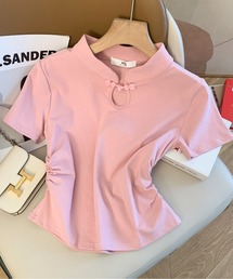 トマト　チャイナカラーブラウス　ピンク　Day Dreamブラウス　生成り チャイナ」に該当するレディースのシャツ/ブラウス（ピンク/桃色系