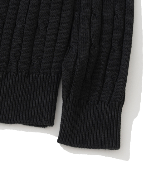 KNITTED(ニッティド)の「ケーブルラウンドニット ブラック(ニット/セーター・レディース・その他・M/L/XL)」の5枚目の写真