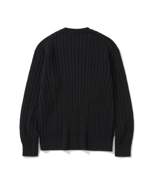 KNITTED(ニッティド)の「ケーブルラウンドニット ブラック(ニット/セーター・レディース・その他・M/L/XL)」の7枚目の写真