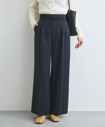 WOOL GABARDINE FOLDED WIDE TROUSERS（スラックス）｜JOHN LAWRENCE