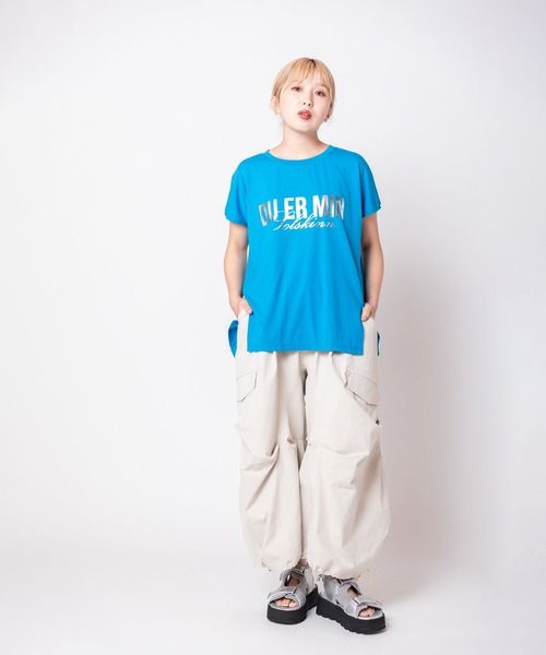 OSMOSIS(オズモーシス)の「箔プリントプルオーバー(Tシャツ/カットソー・レディース・ホワイト/ブルー/ブラック・ONE SIZE)」の9枚目の写真