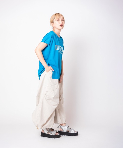 OSMOSIS(オズモーシス)の「箔プリントプルオーバー(Tシャツ/カットソー・レディース・ホワイト/ブルー/ブラック・ONE SIZE)」の10枚目の写真