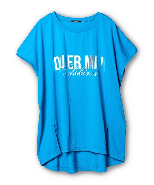OSMOSIS(オズモーシス)の「箔プリントプルオーバー(Tシャツ/カットソー・レディース・ホワイト/ブルー/ブラック・ONE SIZE)」の21枚目の写真