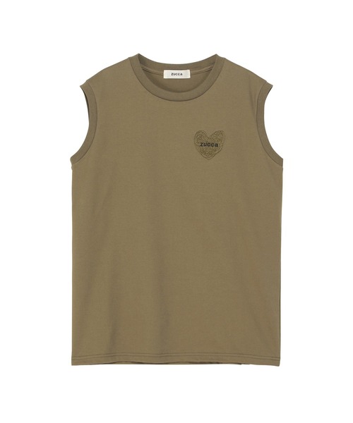 ZUCCa(ズッカ)の「HEART LOGO JERSEY(ベスト・レディース・カーキ/ライトブルー/ブラック/ホワイト・M size)」の3枚目の写真