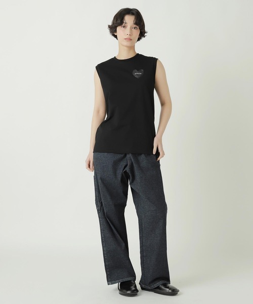 ZUCCa(ズッカ)の「HEART LOGO JERSEY(ベスト・レディース・カーキ/ライトブルー/ブラック/ホワイト・M size)」の14枚目の写真