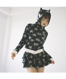 CLUTSTUDIO（クルロトスタジオ）の「星の天使ラッフルスカート - ネイビー（スカート）」