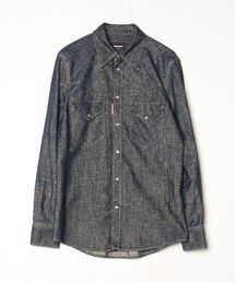 Denim Lurex Fashion Western Shirt/0252
