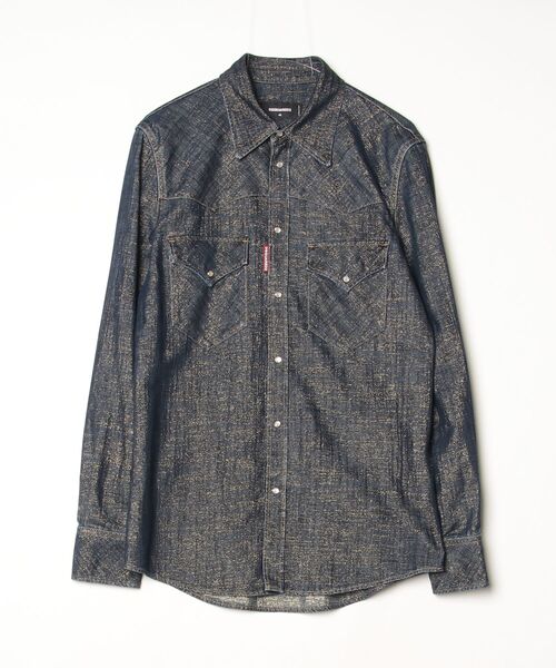 Denim Lurex Fashion Western Shirt/0252（シャツ/ブラウス 