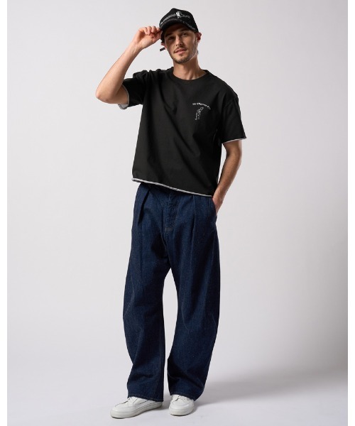 wjk（ダヴルジェイケイ）の「"relax" cut-off S/S（Tシャツ/カットソー・メンズ・ブラック/ホワイト/ネイビー・X-LARGE/LARGE/MEDIUM/SMALL）」の6枚目の写真