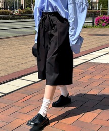 ISOOK | 【ISOOK / アイスー】ウエストリボンバミューダパンツ / ハーフパンツ ショートパンツ タックパンツ ウエストゴム ZOZOTOWN限定(その他パンツ)