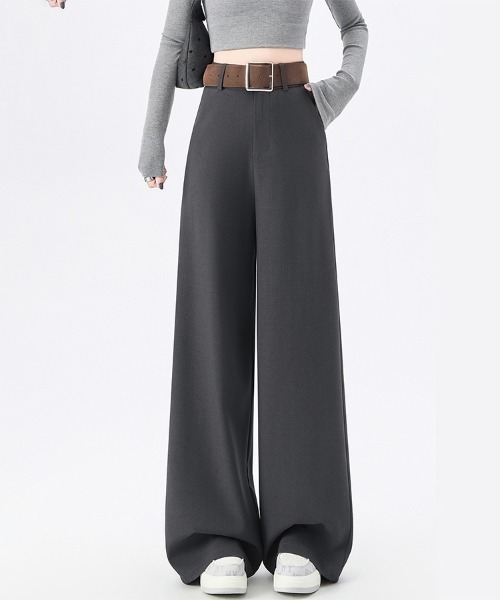 ONEP STAR（ワンピスター）の「タックデザインワイドパンツ（その他パンツ・レディース・ダークブラウン/ブラック/ダークグレー・X-LARGE/LARGE/MEDIUM/SMALL）」の3枚目の写真