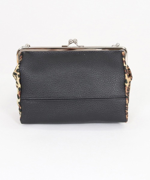 GLIMCLAP(グリムクラップ)の「mko13586- Round Mixed-Material Kiss-Lock Bag コンパクトバッグ(202-049-gls-cg)(ショルダーバッグ・メンズ・ブラック・FREE)」の12枚目の写真