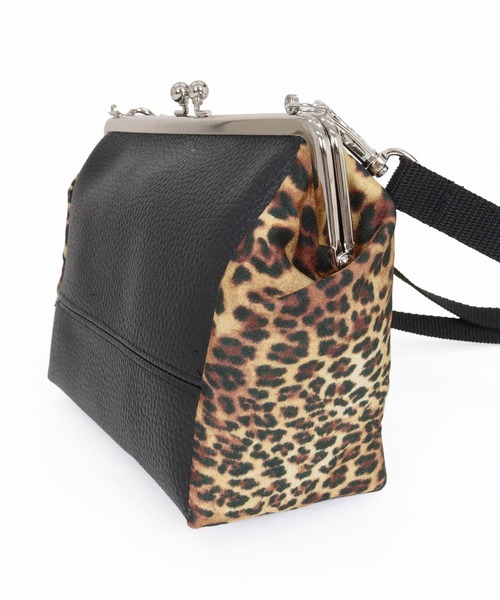 GLIMCLAP(グリムクラップ)の「mko13586- Round Mixed-Material Kiss-Lock Bag コンパクトバッグ(202-049-gls-cg)(ショルダーバッグ・メンズ・ブラック・FREE)」の14枚目の写真