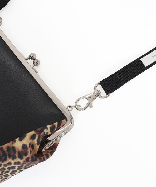 GLIMCLAP(グリムクラップ)の「mko13586- Round Mixed-Material Kiss-Lock Bag コンパクトバッグ(202-049-gls-cg)(ショルダーバッグ・メンズ・ブラック・FREE)」の15枚目の写真