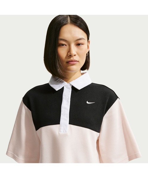 NIKE（ナイキ）の「NIKE/ナイキ WS ｽﾄﾘｰﾄ ｴｯｾﾝｼｬﾙ S/S ﾎﾟﾛ（ポロシャツ・レディース・マルチ/ピンク・S/M/L/XL）」の8枚目の写真