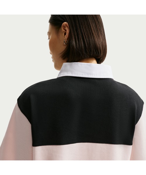 NIKE（ナイキ）の「NIKE/ナイキ WS ｽﾄﾘｰﾄ ｴｯｾﾝｼｬﾙ S/S ﾎﾟﾛ（ポロシャツ・レディース・マルチ/ピンク・S/M/L/XL）」の9枚目の写真