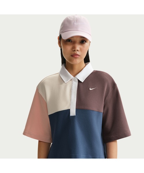 NIKE（ナイキ）の「NIKE/ナイキ WS ｽﾄﾘｰﾄ ｴｯｾﾝｼｬﾙ S/S ﾎﾟﾛ（ポロシャツ・レディース・マルチ/ピンク・S/M/L/XL）」の12枚目の写真