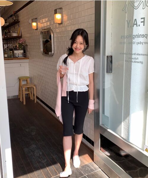 FRIVER07（フリバー07）の「Lace pintuck shirring blouse [FRSP06BL14]_Ivory（シャツ/ブラウス・レディース・アイボリー・FREE）」の3枚目の写真