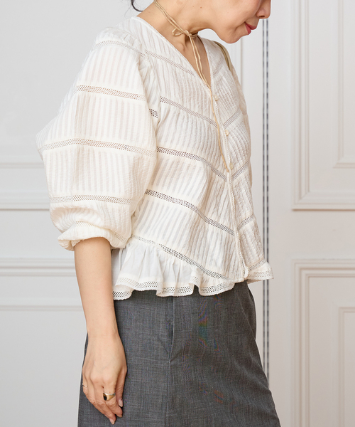 IENA LA BOUCLE タックブラウス（シャツ/ブラウス）｜IENA LA BOUCLE