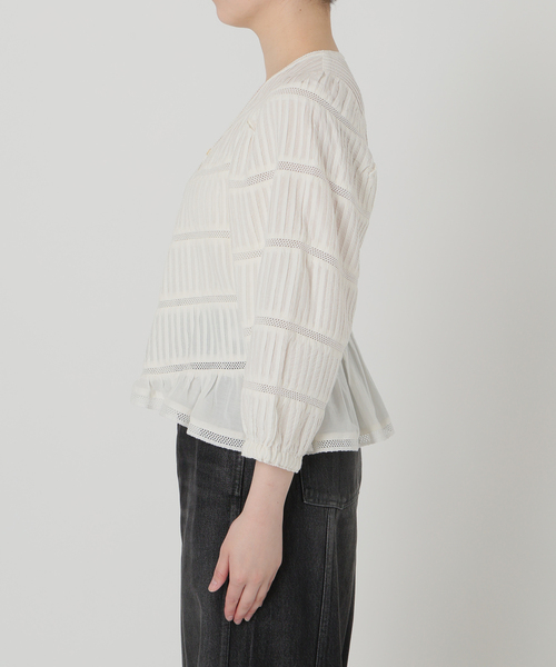 2022S 今季 IENA LA BOUCLE コットンタックスリーブブラウス 1696637227.jpg?1665319677