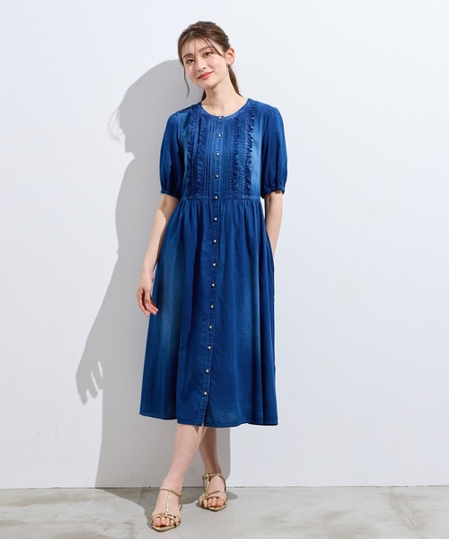 Rose Tiara（ローズティアラ）の「ライトデニムワンピース（ワンピース・レディース・ネイビー・38/42/46）」の5枚目の写真
