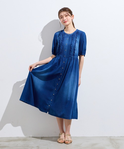 Rose Tiara（ローズティアラ）の「ライトデニムワンピース（ワンピース・レディース・ネイビー・38/42/46）」の6枚目の写真