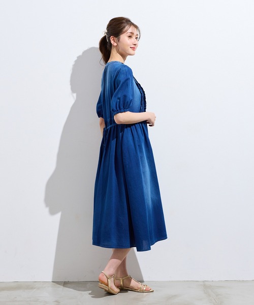 Rose Tiara（ローズティアラ）の「ライトデニムワンピース（ワンピース・レディース・ネイビー・38/42/46）」の10枚目の写真