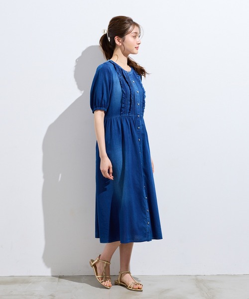 Rose Tiara（ローズティアラ）の「ライトデニムワンピース（ワンピース・レディース・ネイビー・38/42/46）」の12枚目の写真
