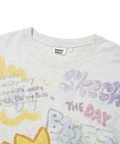 Wacky WiLLy(ワッキーウィリー)の「マルチフロントグラフィック半袖Tシャツライトグレー(Tシャツ/カットソー・メンズ・その他・SMALL/MEDIUM/LARGE/X-LARGE)」の4枚目の写真