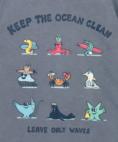 Jonas Claesson(ジョナスクレアッソン)の「JONAS CLAESSON/ジョナス クレアッソン Ocean Friends Tee/オーシャン フレンズ バックプリント クルーネックTシャツ(Tシャツ/カットソー・メンズ・チャコールグレー/ベージュ/ネイビー・MEDIUM/LARGE)」の7枚目の写真