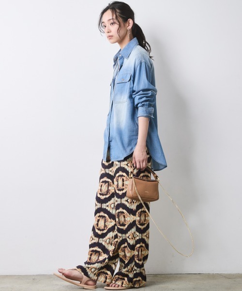 CHIC STYLE(シックスタイル)の「エスニックプリントリラックスパンツ<大きいサイズ有>シックスタイル(その他パンツ・レディース・ブラウン系/ブルー系/イエロー系・M/L/LL/3L/4L/5L)」の21枚目の写真