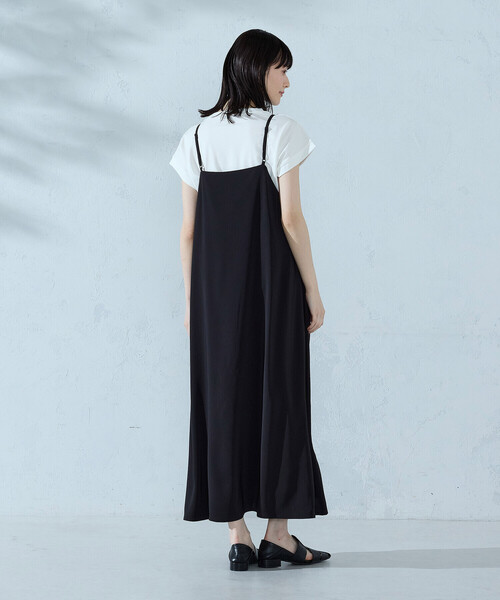 COMME CA ISM(コムサイズム)の「【セットアイテム】2WAYキャミソールワンピース+Tシャツ(ワンピース・レディース・ベージュ/ブラック/サックスブルー・FREE)」の5枚目の写真