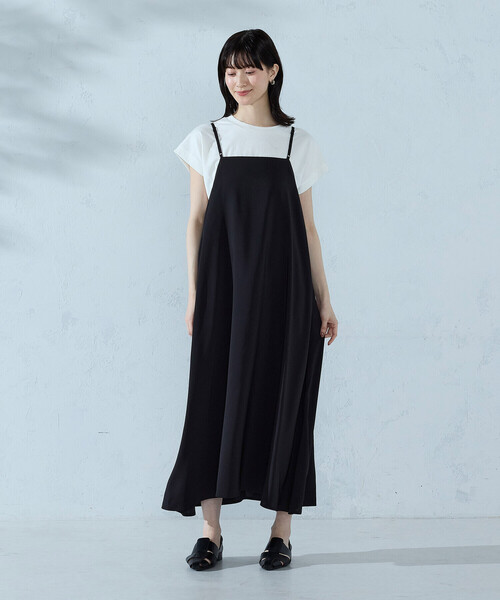 COMME CA ISM(コムサイズム)の「【セットアイテム】2WAYキャミソールワンピース+Tシャツ(ワンピース・レディース・ベージュ/ブラック/サックスブルー・FREE)」の6枚目の写真