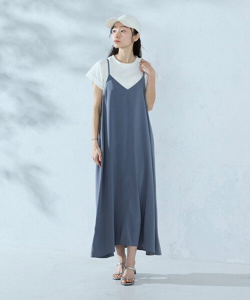 COMME CA ISM(コムサイズム)の「【セットアイテム】2WAYキャミソールワンピース+Tシャツ(ワンピース・レディース・ベージュ/ブラック/サックスブルー・FREE)」の10枚目の写真