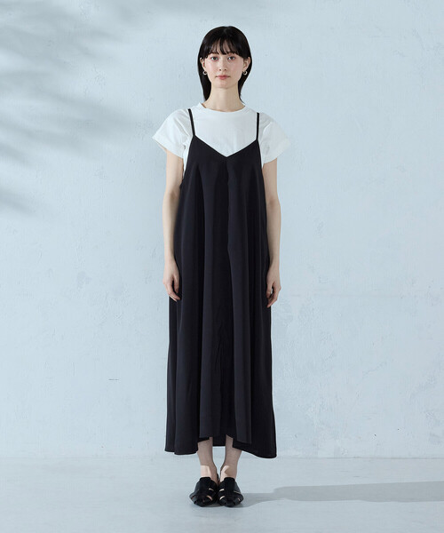 COMME CA ISM(コムサイズム)の「【セットアイテム】2WAYキャミソールワンピース+Tシャツ(ワンピース・レディース・ベージュ/ブラック/サックスブルー・FREE)」の12枚目の写真