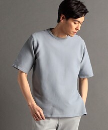 サイドジップ 半袖ニットTシャツ