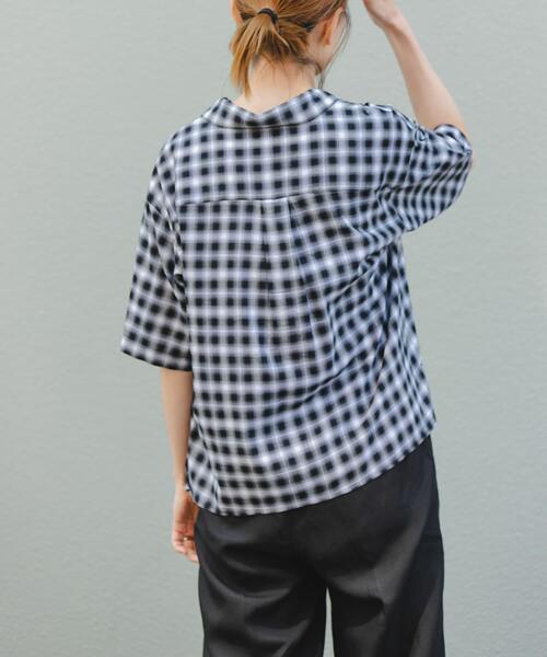 FORK&SPOON（フォークアンドスプーン）の「FORK&SPOON　コットンレーヨンチェックシャツ（シャツ/ブラウス・レディース・グレー系その他/ホワイト系その他・1）」の13枚目の写真