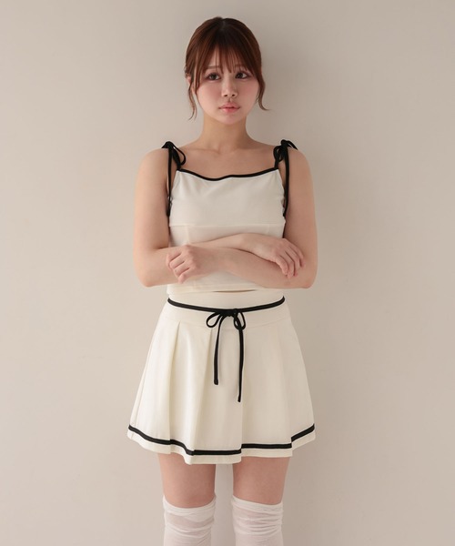 M DOLLY(エムドリー)の「*M DOLLY original* Bicolor millie ribbon set up/バイカラーミリー リボンセットアップ(セットアップ・レディース・ネイビー/アイボリー・FREE)」の22枚目の写真