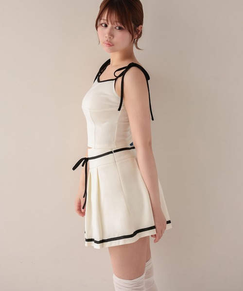 M DOLLY(エムドリー)の「*M DOLLY original* Bicolor millie ribbon set up/バイカラーミリー リボンセットアップ(セットアップ・レディース・ネイビー/アイボリー・FREE)」の21枚目の写真