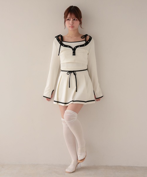 M DOLLY(エムドリー)の「*M DOLLY original* Bicolor millie ribbon set up/バイカラーミリー リボンセットアップ(セットアップ・レディース・ネイビー/アイボリー・FREE)」の20枚目の写真