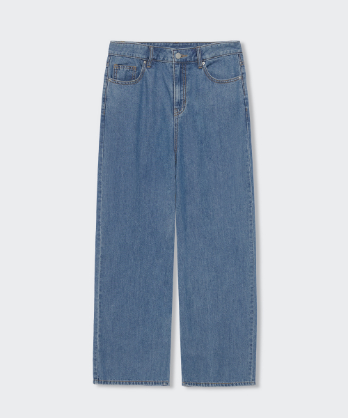 MUSINSA STANDARD WOMAN（ムシンサスタンダードウーマン）の「ウィメンズ テンセル ワイドデニムパンツ [ライトインディゴ]（デニムパンツ・レディース・その他・24/25/26/27/28/29/30）」の5枚目の写真