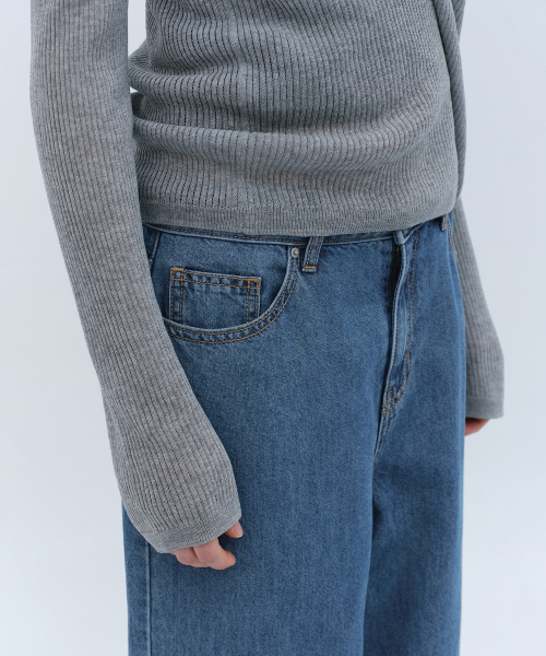 MUSINSA STANDARD WOMAN（ムシンサスタンダードウーマン）の「ウィメンズ テンセル ワイドデニムパンツ [ライトインディゴ]（デニムパンツ・レディース・その他・24/25/26/27/28/29/30）」の8枚目の写真