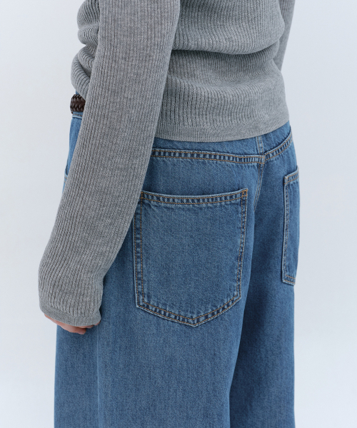 MUSINSA STANDARD WOMAN（ムシンサスタンダードウーマン）の「ウィメンズ テンセル ワイドデニムパンツ [ライトインディゴ]（デニムパンツ・レディース・その他・24/25/26/27/28/29/30）」の9枚目の写真