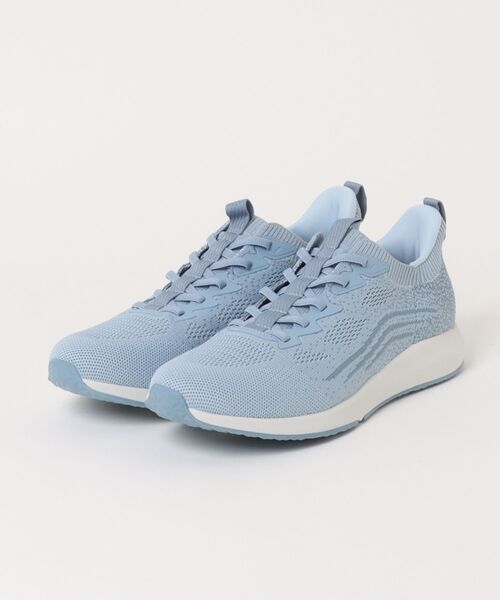 ABC-MART(エービーシーマート)の「ABC SELECT エービーシーセレクト QS KNIT SNEAKER ニットスニーカー W1053 LT.BLUE(スニーカー・レディース・ブルー・8/7h/7/6h/6/5h)」の1枚目の写真