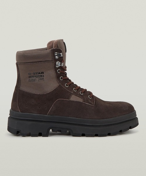 G-STAR（ジースター）の「Arron High Tunnel Boots/ミリタリーディテールレザーレースアップブーツ（ブーツ・メンズ・ブラウン系その他・41/42/43）」の3枚目の写真
